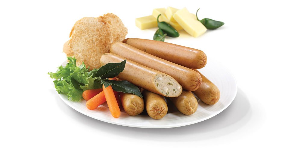 Jumbo Frank Sausage (with jalapeño peppers & cheese)