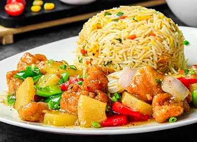 Pineapple Chicken with Fried Rice