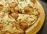 Tortilla Crust Pepperoni Tart