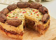 Kafta Kabab Spaghetti Cake