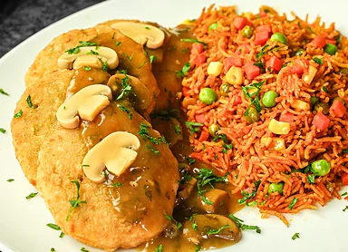 Burger Patties with Mushroom Sauce