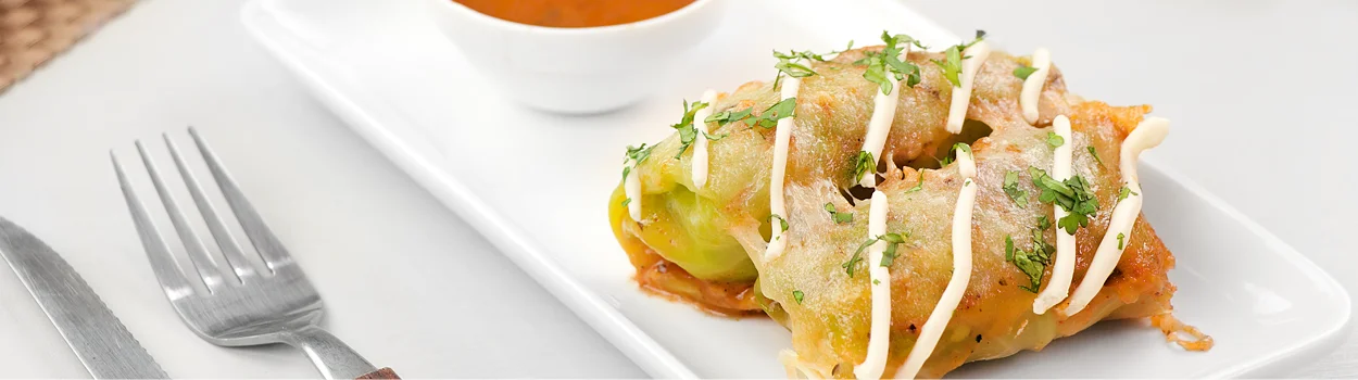 Cabbage Croquettes Enchiladas