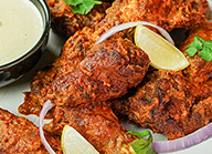 Tandoori Chicken Wings with Cheese Sauce