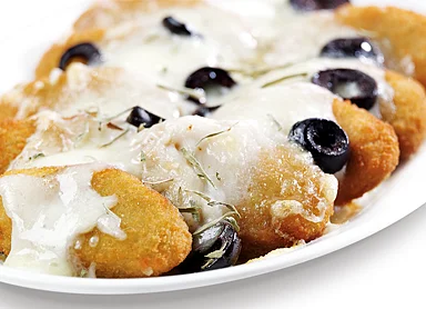 Haray Bharay Nuggets with Cheese and Olives