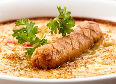 Breakfast Sausage Creme Brulee