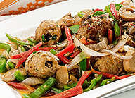 Kafta Kabab Pan Fried Vegetables