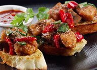 Tender Pops with Garlic Bread