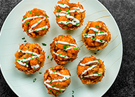 Mini Potato Baskets with Glazed Tender Pops