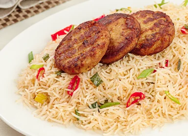 Shami Kabab Chilli Garlic Rice