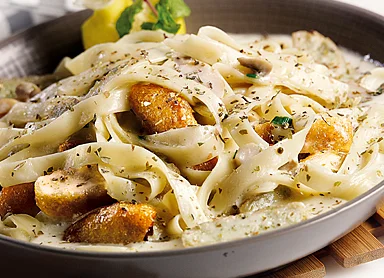 Haray Bharay Nuggets with Creamy Pasta