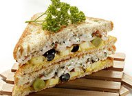 Pastrami Strips Mediterranean Sandwich