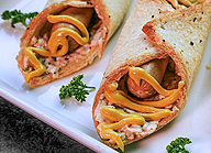 Breakfast Sausage Boat Sandwich