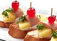 Pineapple Rolled Bologna Toast