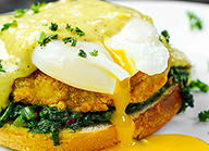 Chicken and Eggs Benedict with Hollandaise Sauce